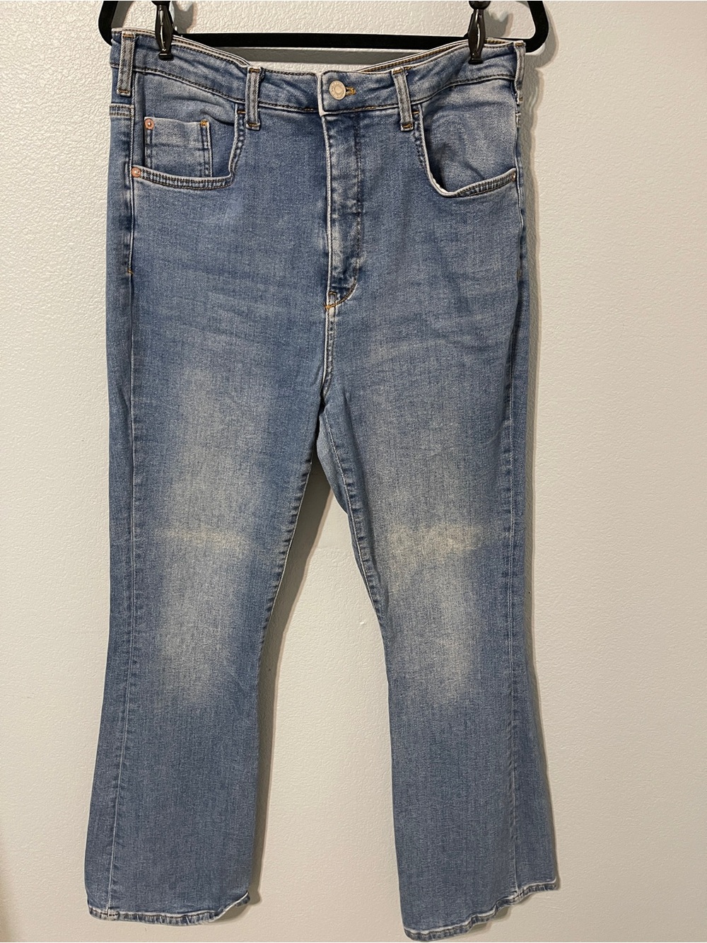Pilcro Anthropologie Light Wash Bootcut Jeans Mid Rise Flare Stretch Denim 32